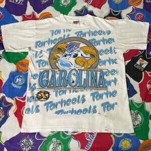 Vintage 90s NCAA UNC Tar Heels North Carolina Basketball Tee